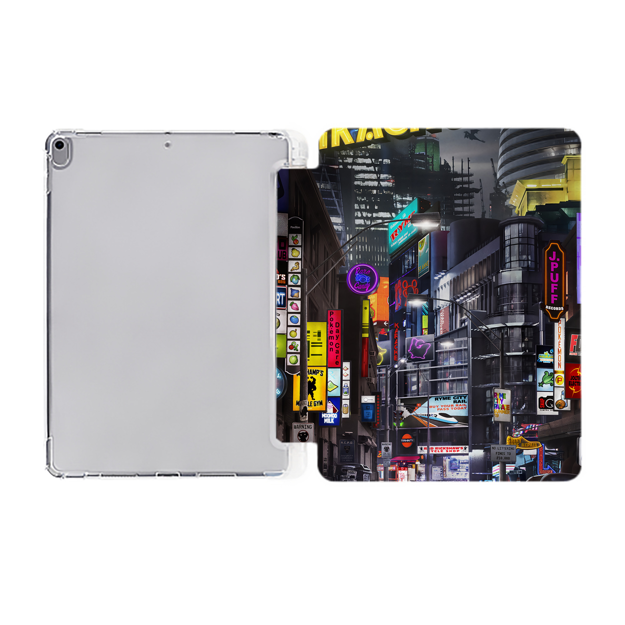 （画像用） ポケットモンスター Pokémon IPad ケース ペン収納付き 三つ折りスタンド PUレザー×シリコン 対応機種9.5/10.5/10.9インチ